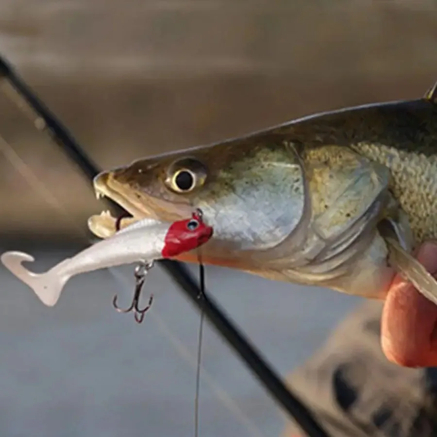 Anzuelo plomado para lubina y lucio con vinilo Swimbait - imagen 4