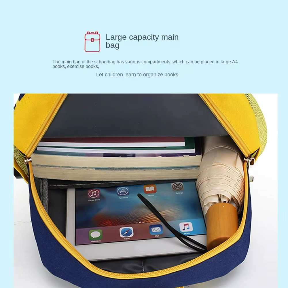Compartimentos de la mochila escolar infantil