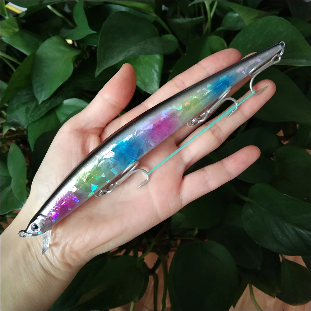 Señuelo Jerkbait Minnow Swolfy flotante largo alcance para lubina - imagen 5