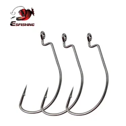 ESFISHING Anzuelo compensado de acero al carbono para lubina grande