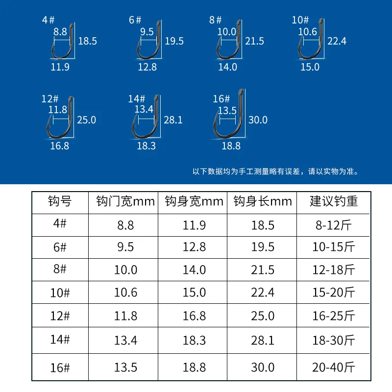 Anzuelos carbono FTK gigantes con púas japonesas para agua salada - imagen 3
