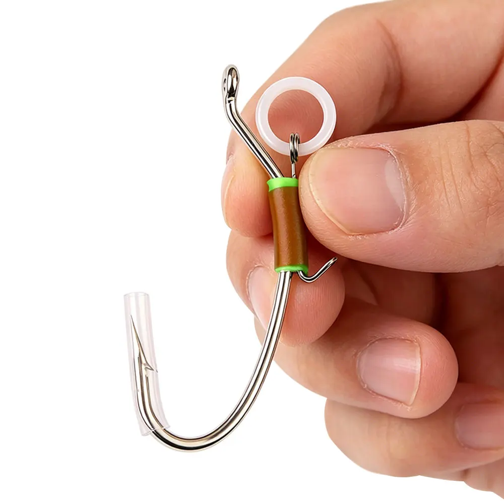 Anzuelos Jig Head acero inoxidable con púas para vinilo camarón - imagen 3