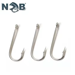 Anzuelos de pesca NGB de acero al carbono con anilla y púas