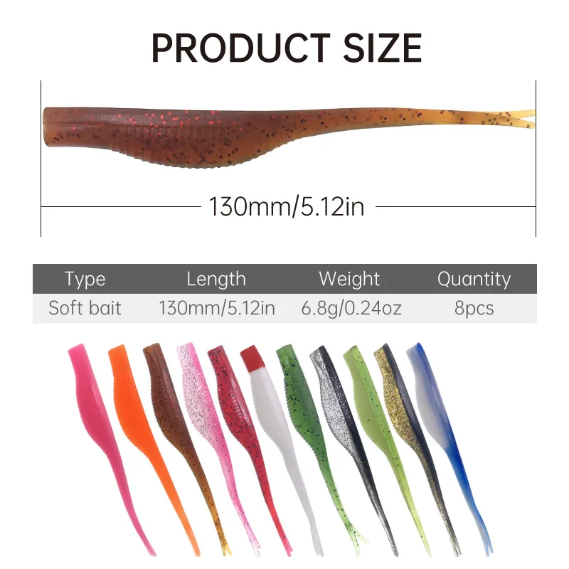 Jerk Minnow MUKUN señuelo blando súper flexible para lucio y perca - imagen 4