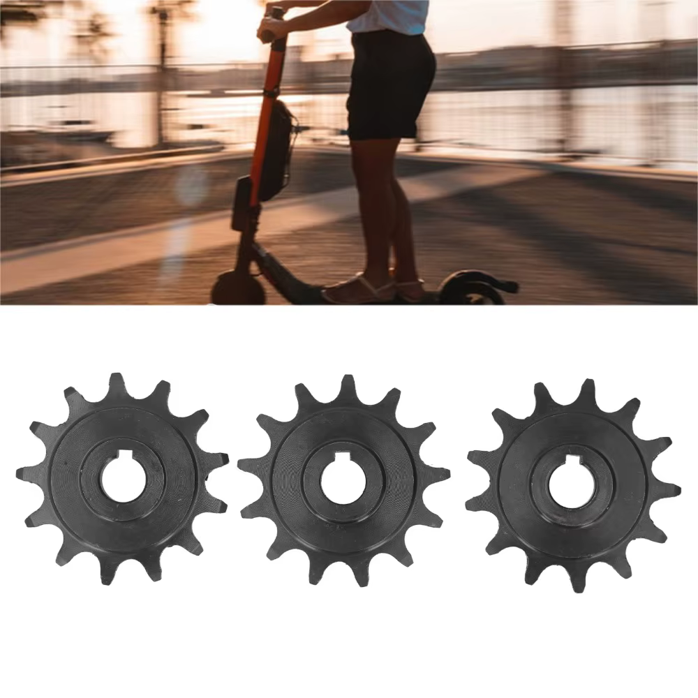 Engranaje piñón motor bicicleta eléctrica de acero negro - imagen 3