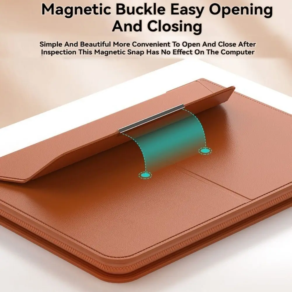 Funda para Macbook Air multifunción con cierre auto y soporte de cuero - imagen 5