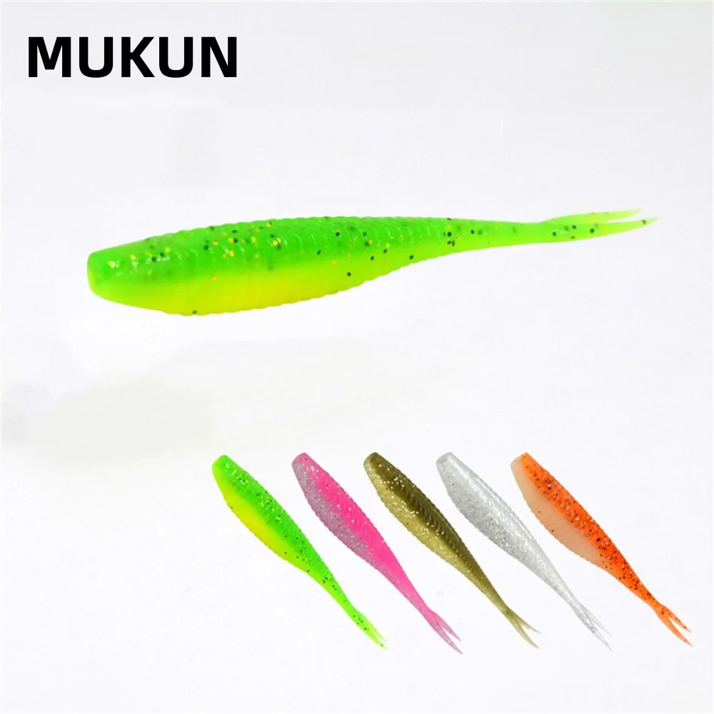 MUKUN vinilos swimbait cola pala bifurcada para pesca de agua dulce - imagen 4
