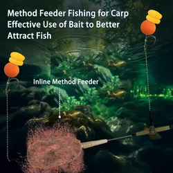 Monturas para carpa método feeder preatadas con doble anzuelo