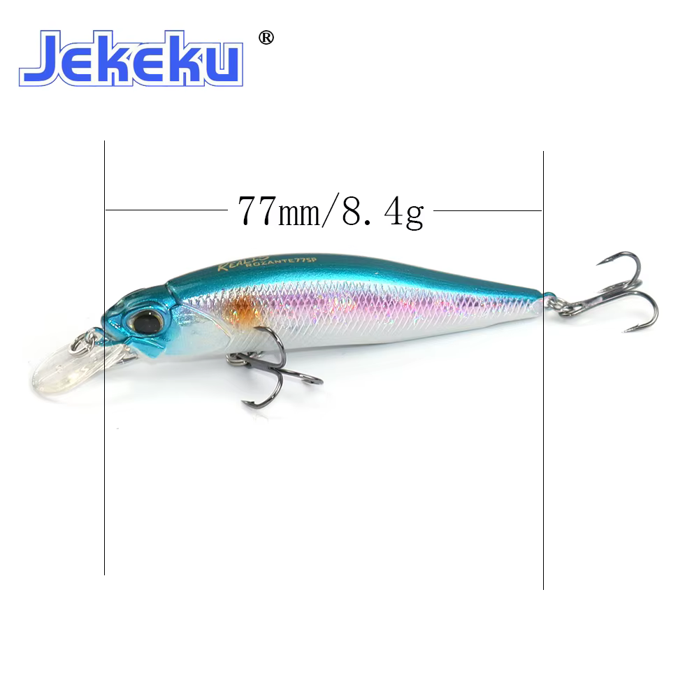 Señuelo pez artificial duro JEKEKU con anzuelo doble, 75mm - imagen 5