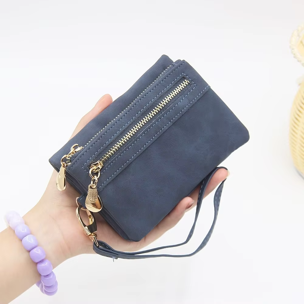 Cartera plegable cerrada vista lateral
