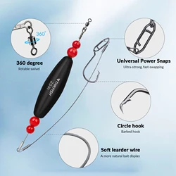 THKFISH Flotador deslizante de EVA para siluro con anzuelo circular