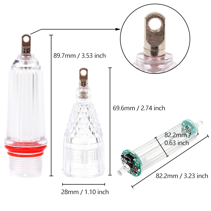 Doble luz LED impermeable para pesca nocturna subacuática