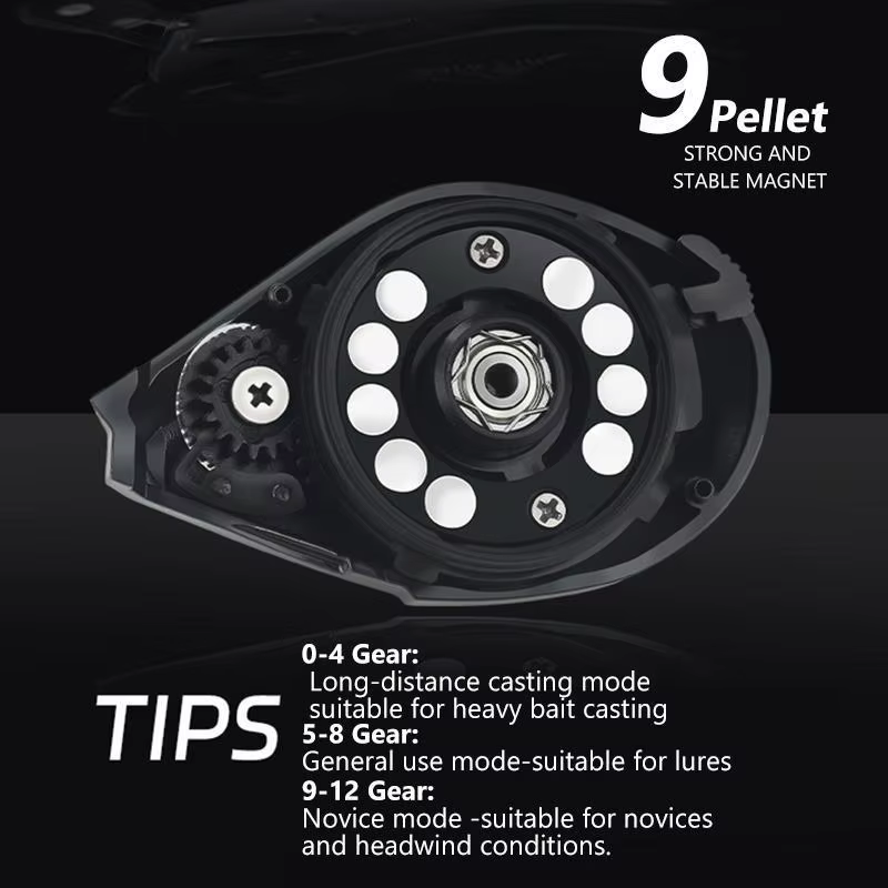 Carrete Mavllos Lightning Casting Raiol – 7.2:1, 5kg drag, agua salada - imagen 3