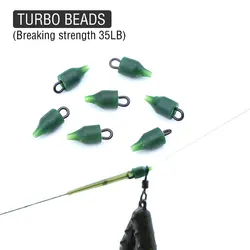 Anillo cambio rápido y giratorios con cuentas Turbo para pesca de carpa