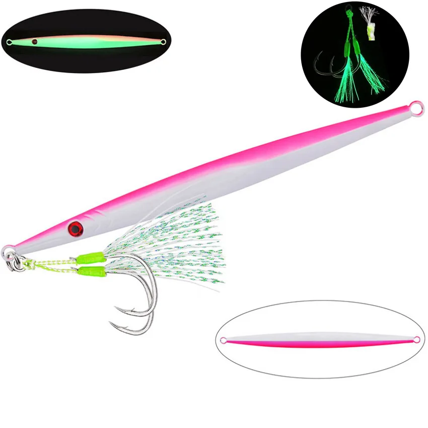 Señuelo metálico luminoso de hundimiento rápido para pesca en mar - imagen 5