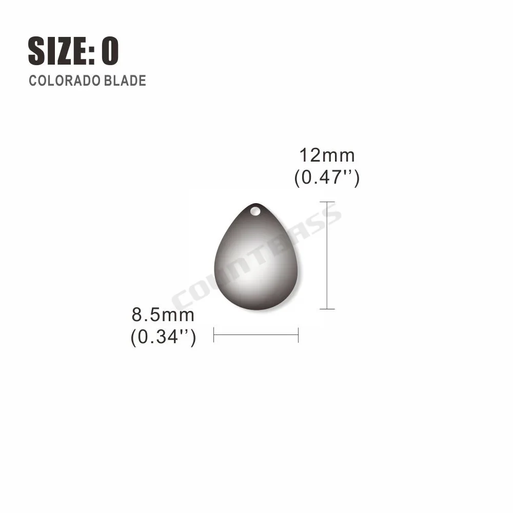 COUNTBASS Colorado Spinner – Cuchillas niqueladas para spinnerbait