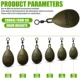 Plomos de pesca en gota YOTO con girador camuflaje - imagen 3