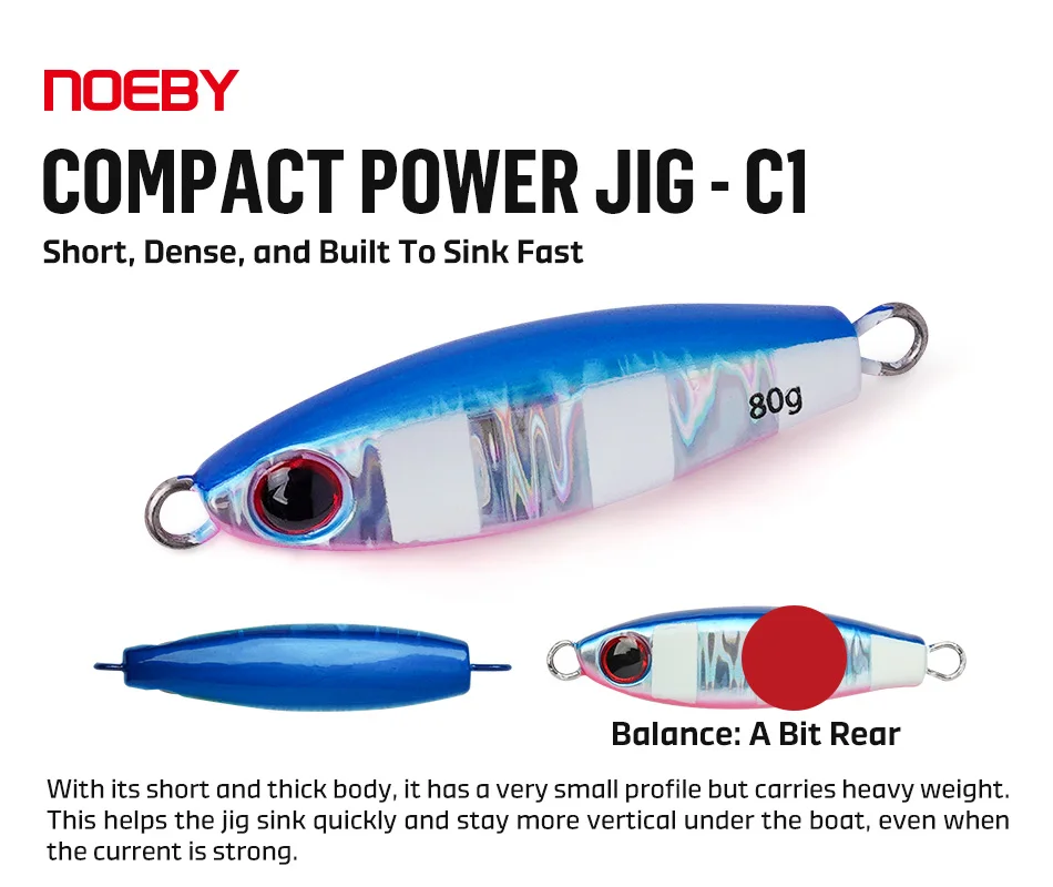 Jig Power Jig compacto NOEBY para pesca vertical