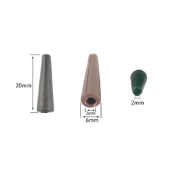 Kit terminal carpa con clips plomados y tubos de goma cónicos