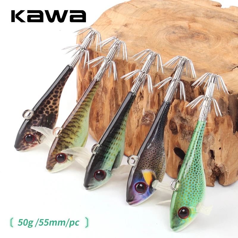 Señuelo luminoso Kawa Wood eging para calamares y pulpos - imagen 4