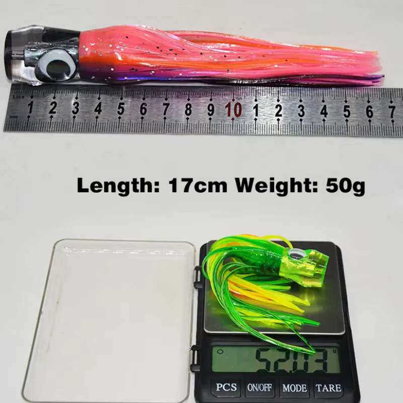 TAKEDO Señuelo Trolling Pulpo - Faldas de Calamar Suaves Atún Marlin - imagen 3