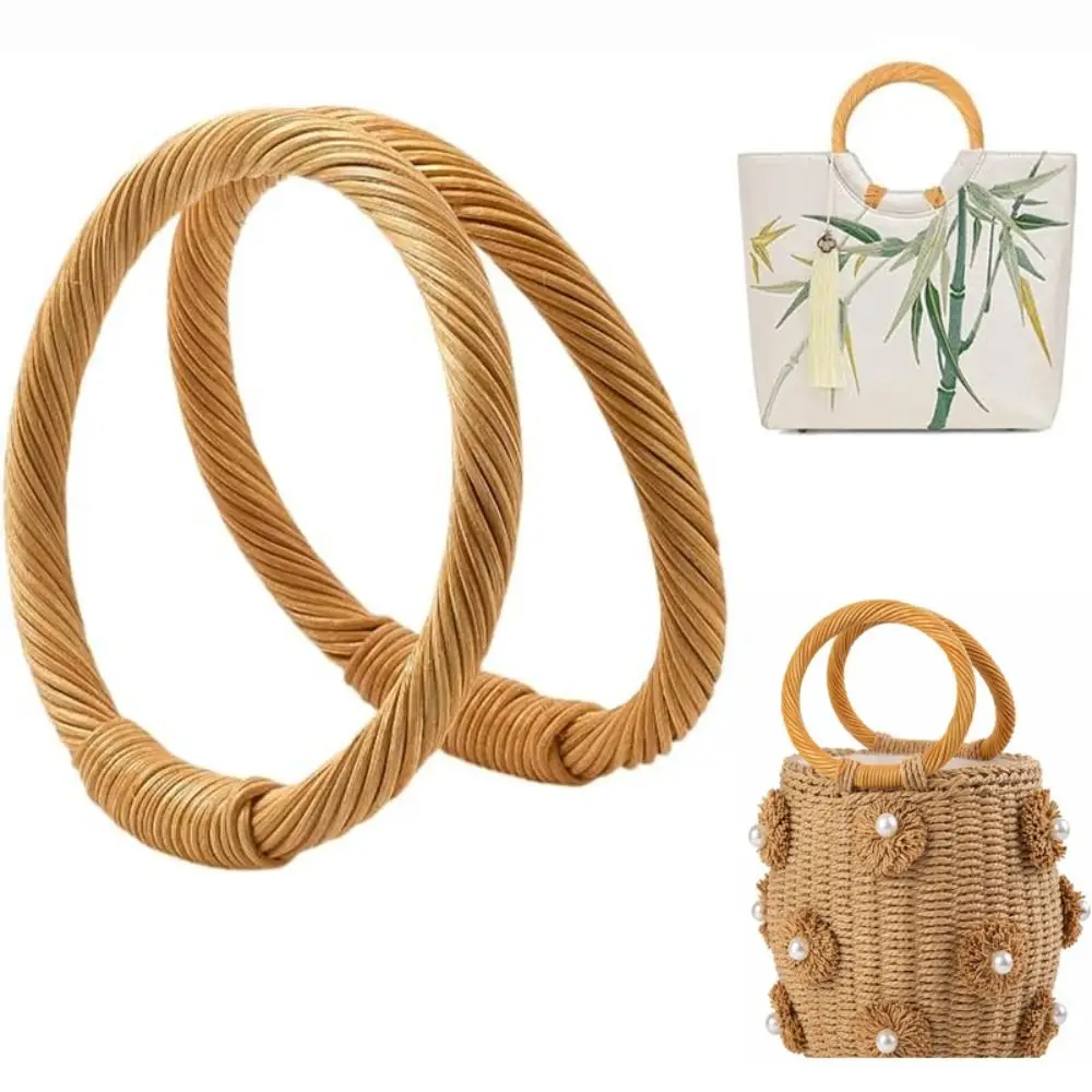 Asas redondas de ratán tejidas para bolsos y manualidades - imagen 5