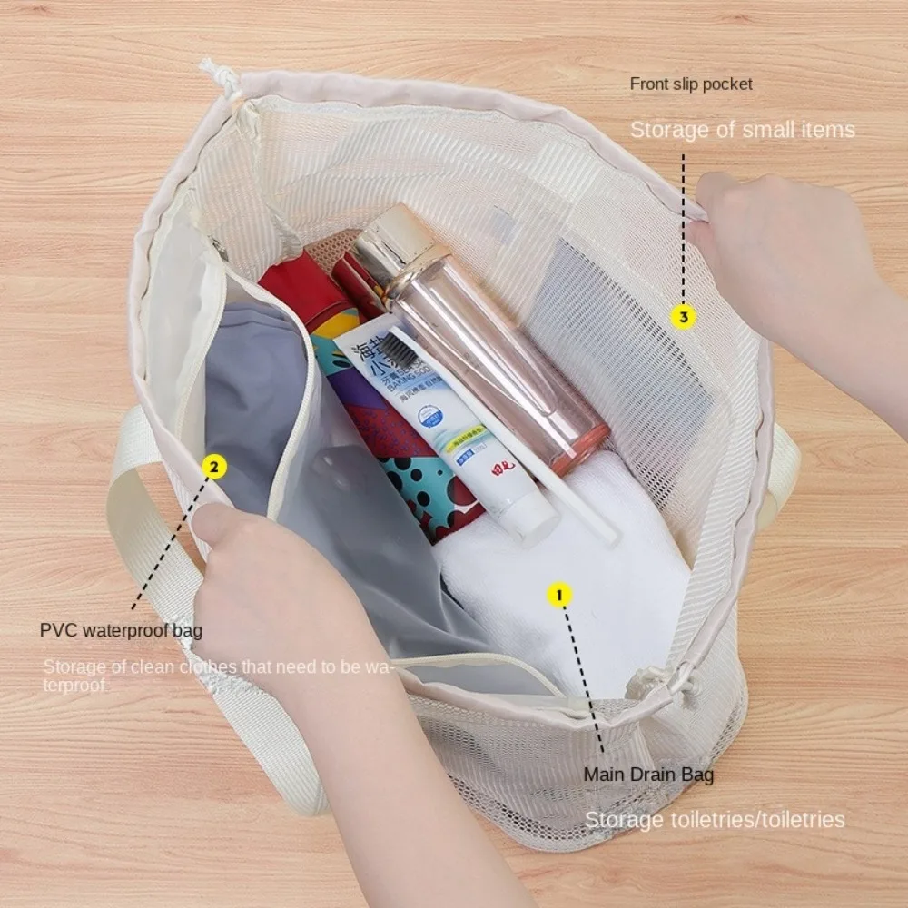 Bolsa de pesca de malla portátil gran capacidad para viaje - imagen 3