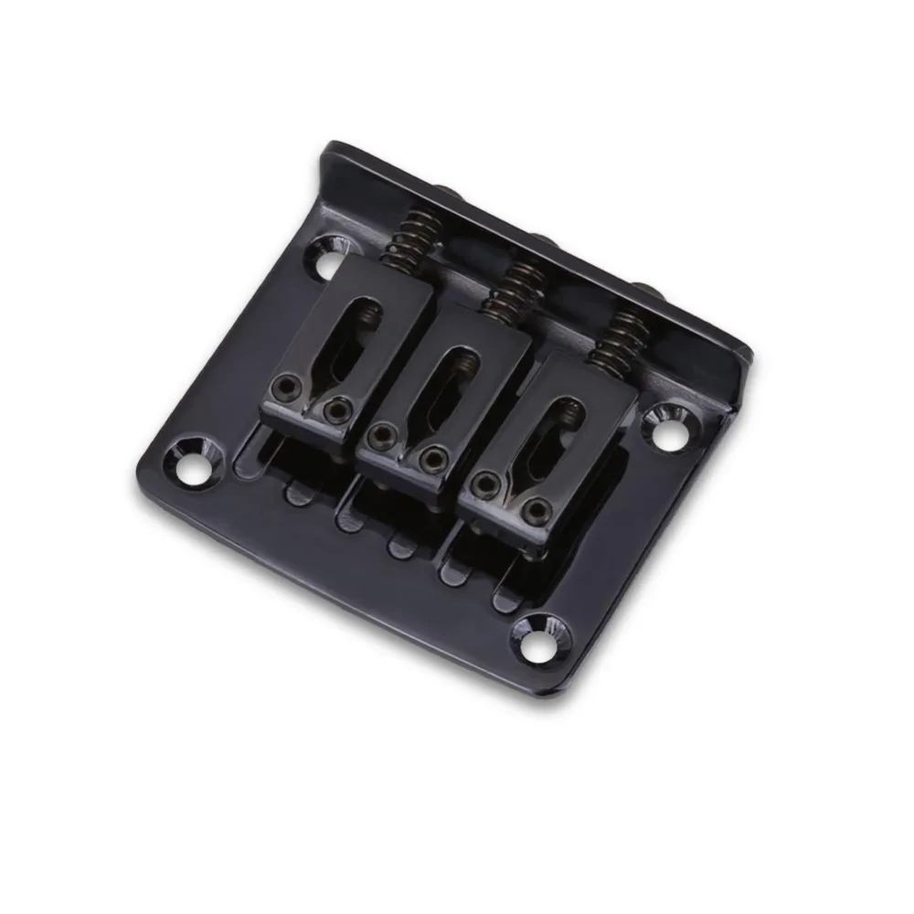 Puente para Guitarra Ajustable Hard-tail Plateado/Negro - imagen 4