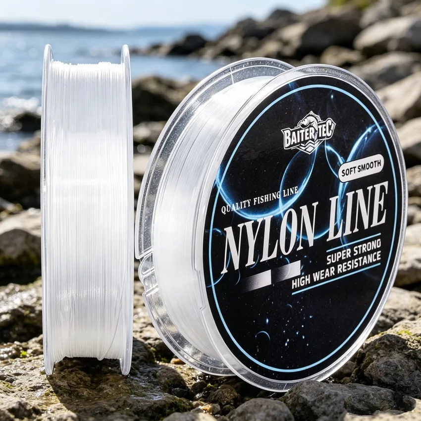 Carrete y línea de pesca de nailon