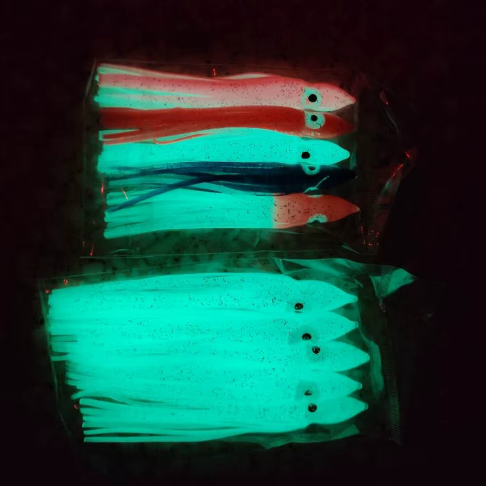 Señuelos Blandos Luminosos Calamar 12 cm – Pesca en Mar y Arrastre - imagen 2