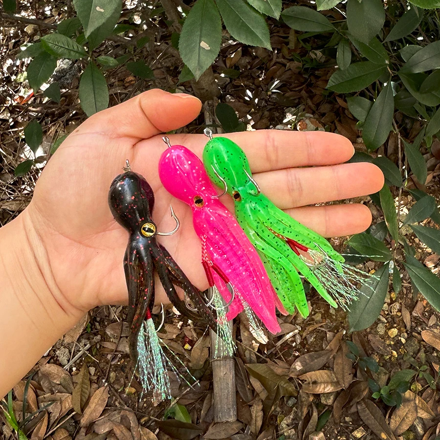 Señuelo wobbler pulpo blando hundimiento lento para curricán - imagen 2