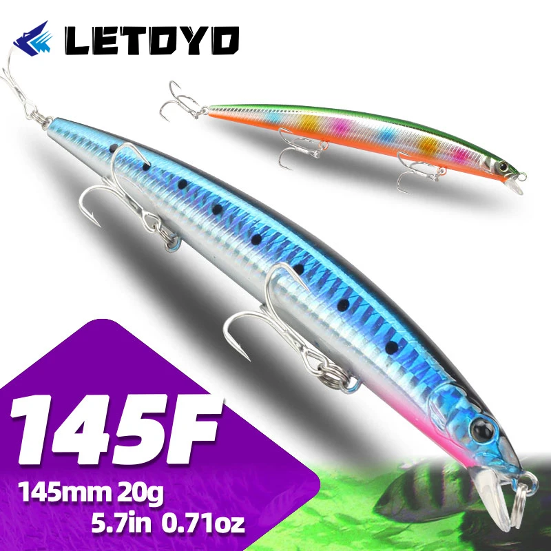 Señuelo flotante Jerkbait LETOYO para lubina y lucio, largo alcance - imagen 4