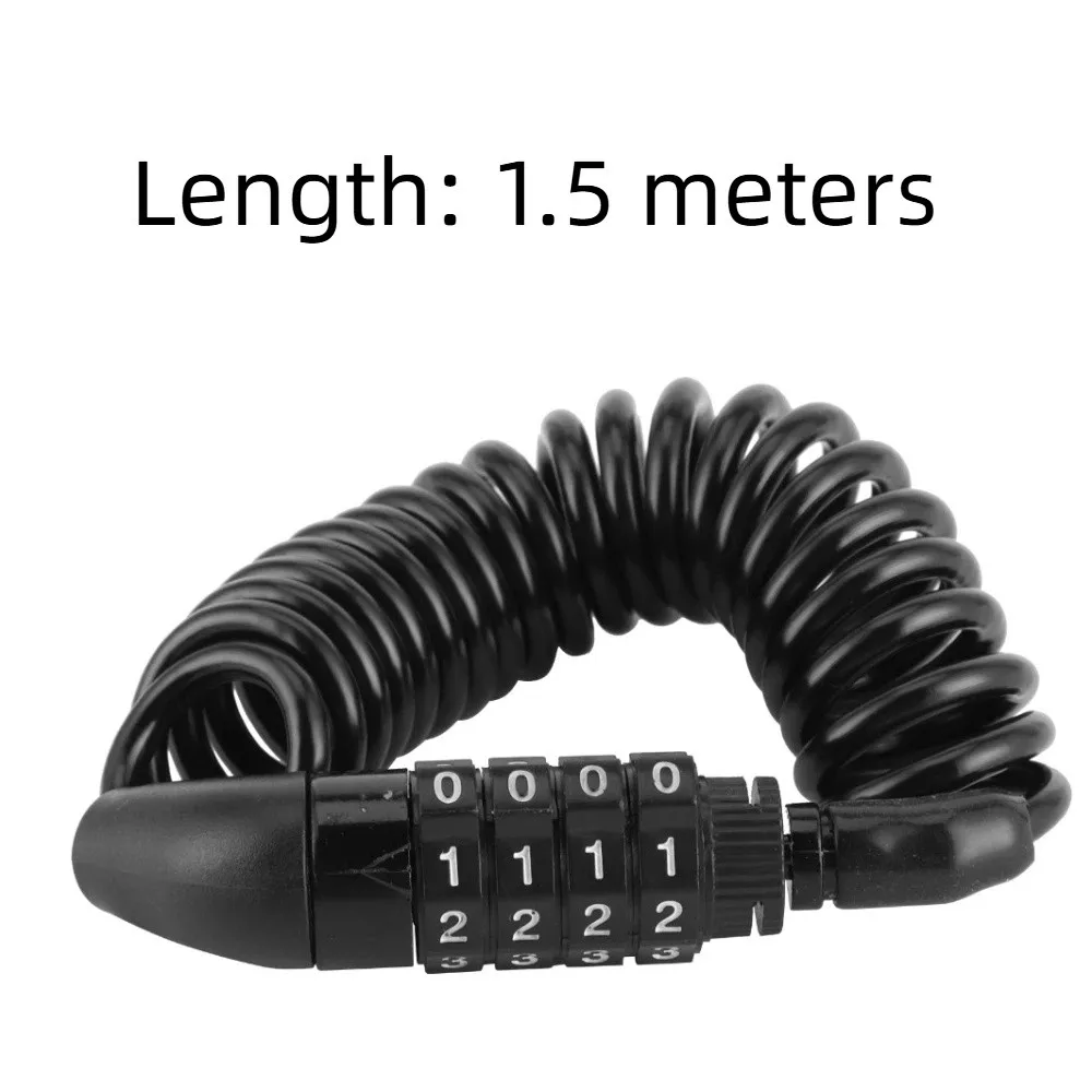 Candado de cable retráctil antirrobo para casco con combinación - imagen 5