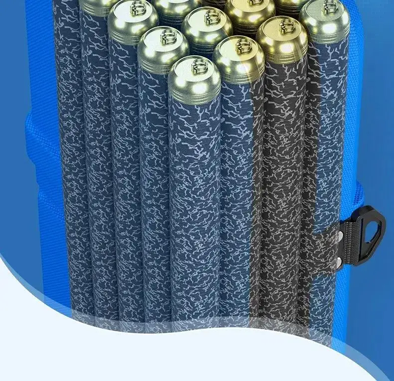 Funda abierta mostrando estructura acolchada