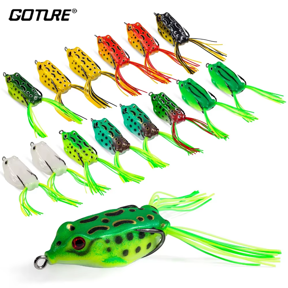 Goture Señuelo rana Topwater para lubina, vinilo - imagen 2