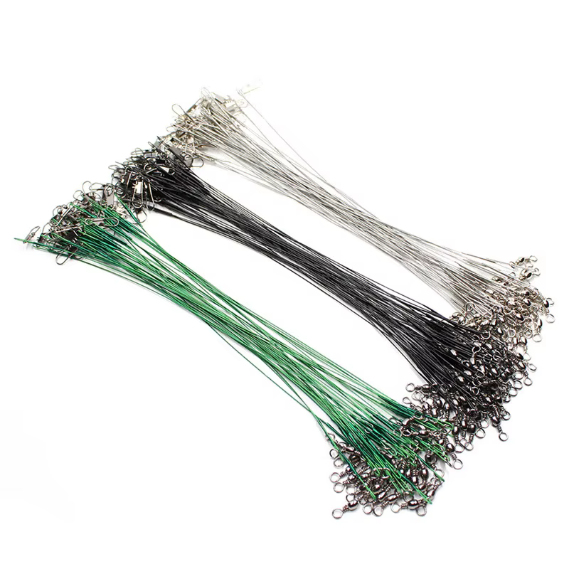 Línea de pesca acero antimordida con alambre giratorio 15-30 cm - imagen 3