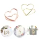 Pinzas para fotos corazón metálicas oro rosa retro para porta tarjetas - imagen 2
