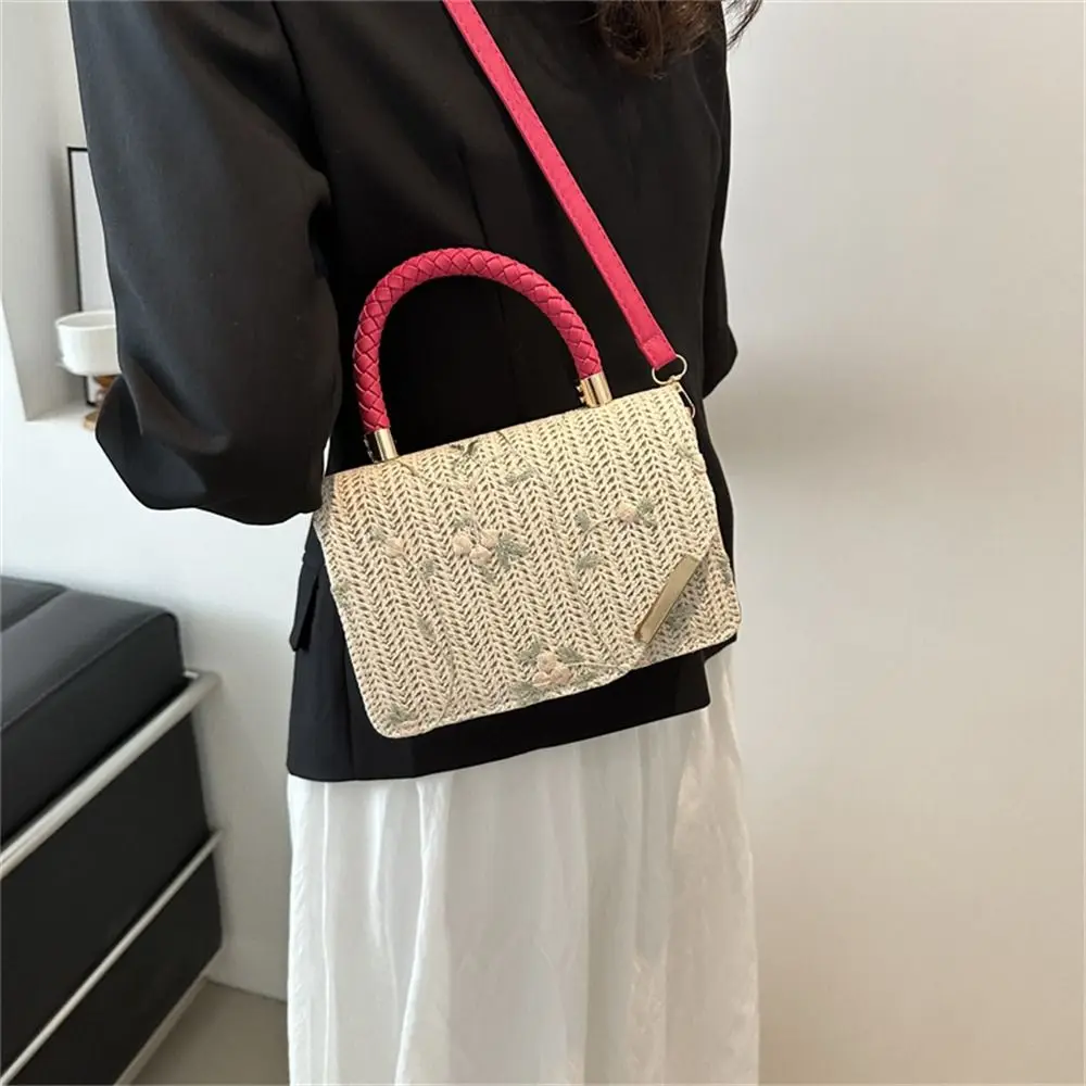 Bolso bandolera de ratán tejido bohemio artesanal para playa - imagen 4