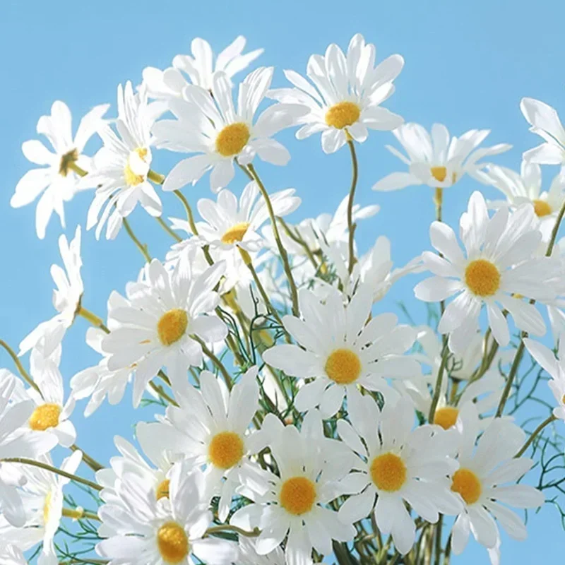 Margaritas artificiales pequeñas para decoración de bodas y jardín - imagen 5