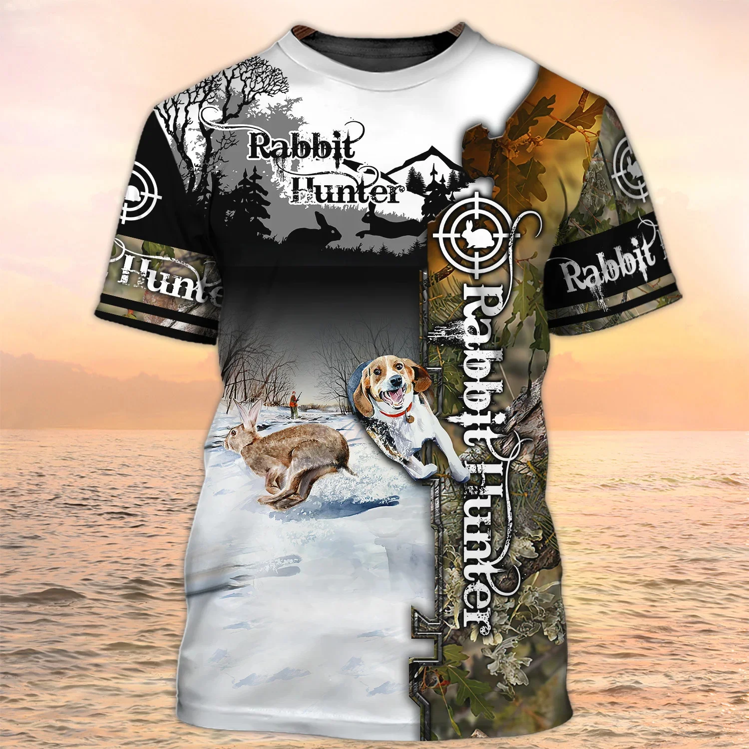 Camiseta pesca camouflage 3D – Cómoda verano hombre