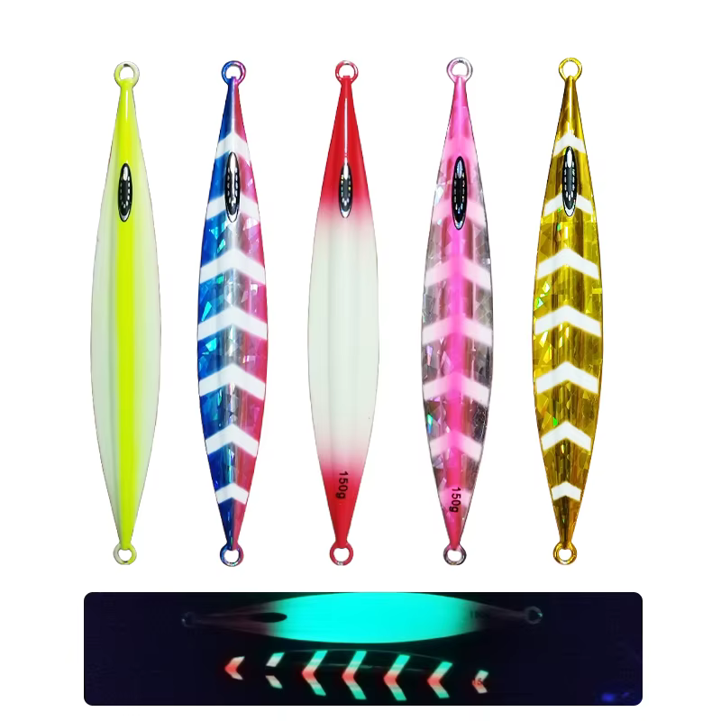 Jig de paso lento en metal hundible brillante, caída lenta luminoso - imagen 4