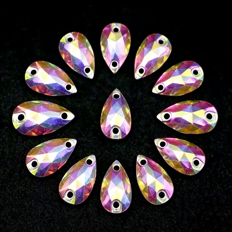 Cuchillas reflectantes iridiscentes tipo lágrima para pesca con mosca