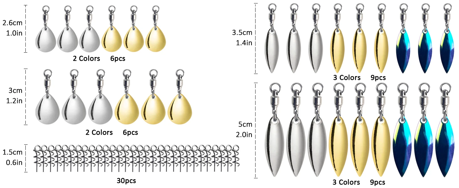 Faldas de goma para buzzbaits y acabado del señuelo