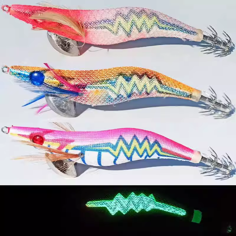 Señuelo luminoso de calamar con campana integrada