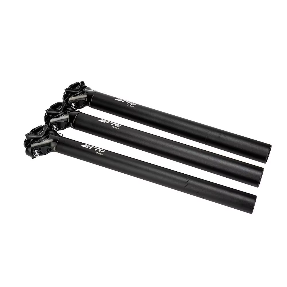 Tija de sillín de aluminio con acabado negro