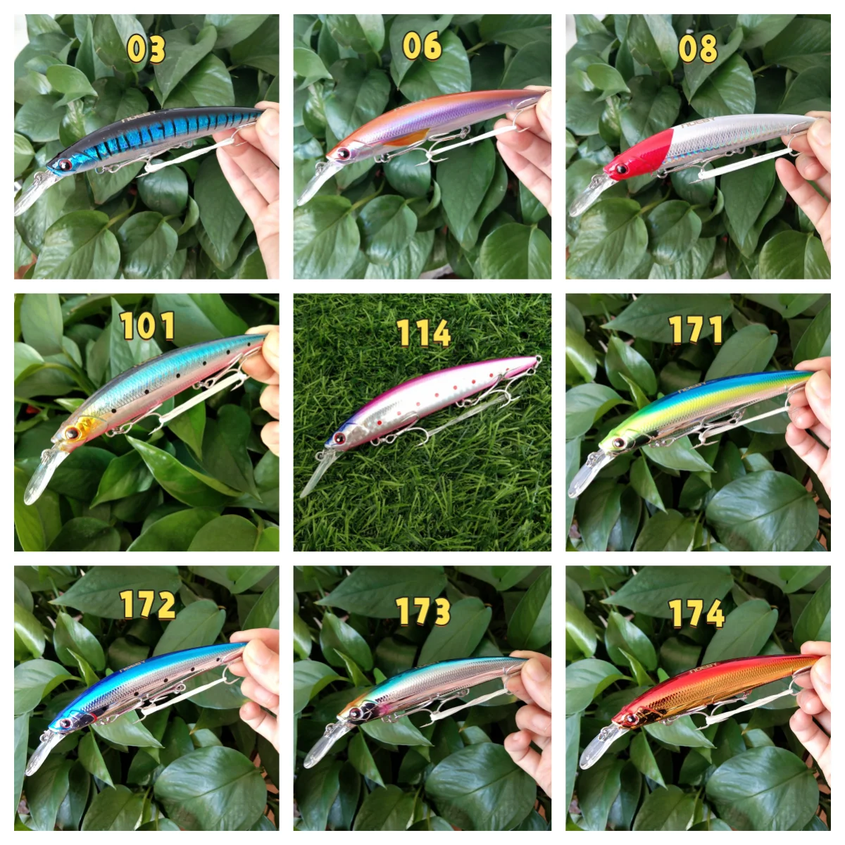NOEBY Minnow jerkbait para lubina y lucio con hundimiento - imagen 4