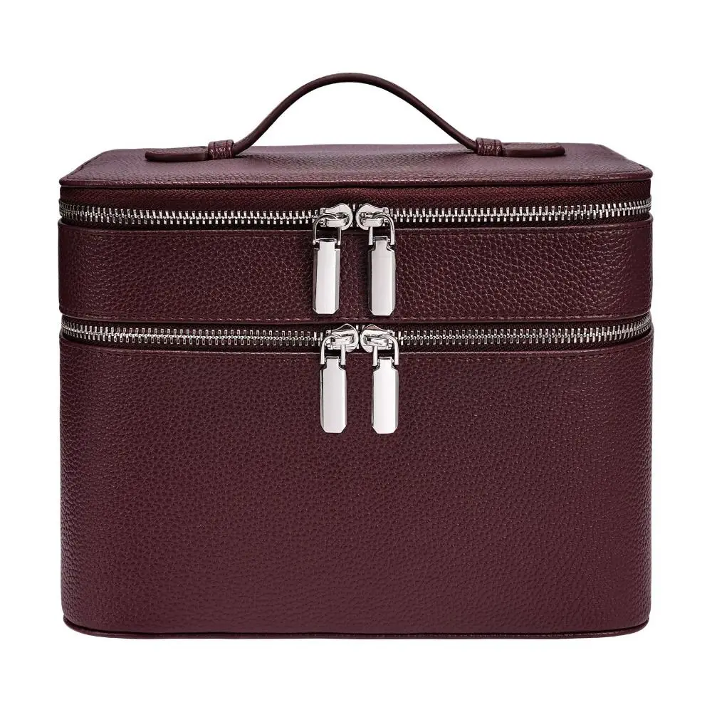 Bolsa de cosméticos impermeable PU de gran capacidad con organizador - imagen 5