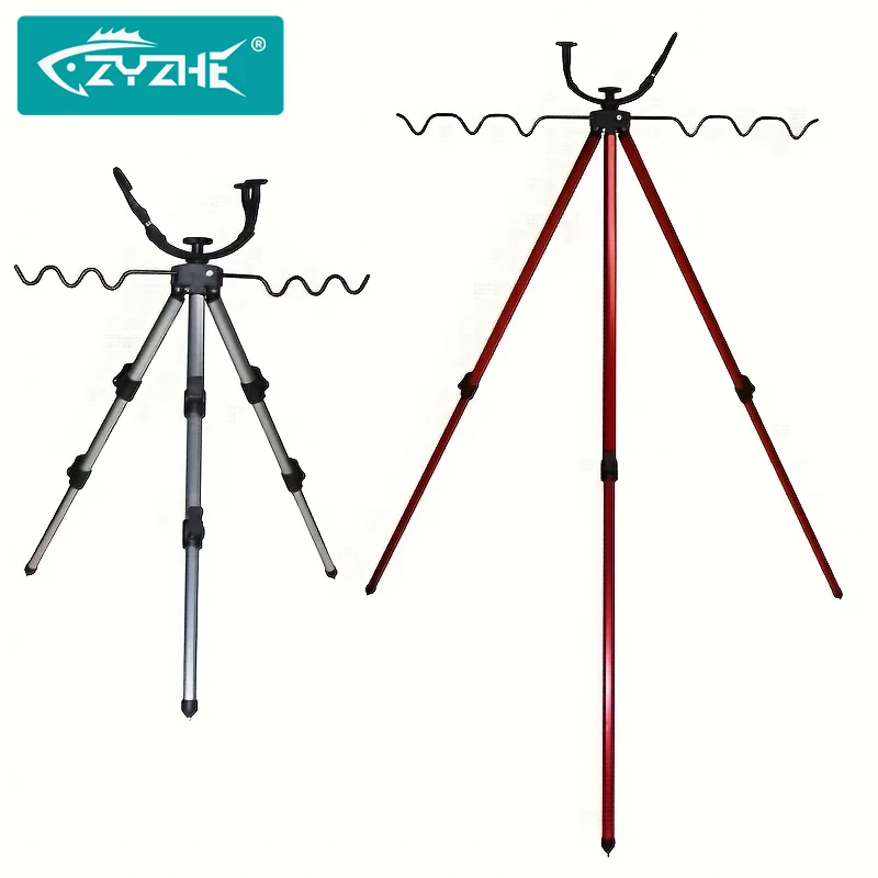 Soporte para caña telescópica ZYZHE, aleación de aluminio, triangular