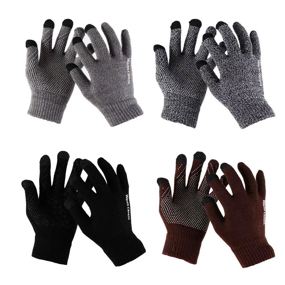 Guantes térmicos de pesca táctiles – Antideslizantes lana elástica