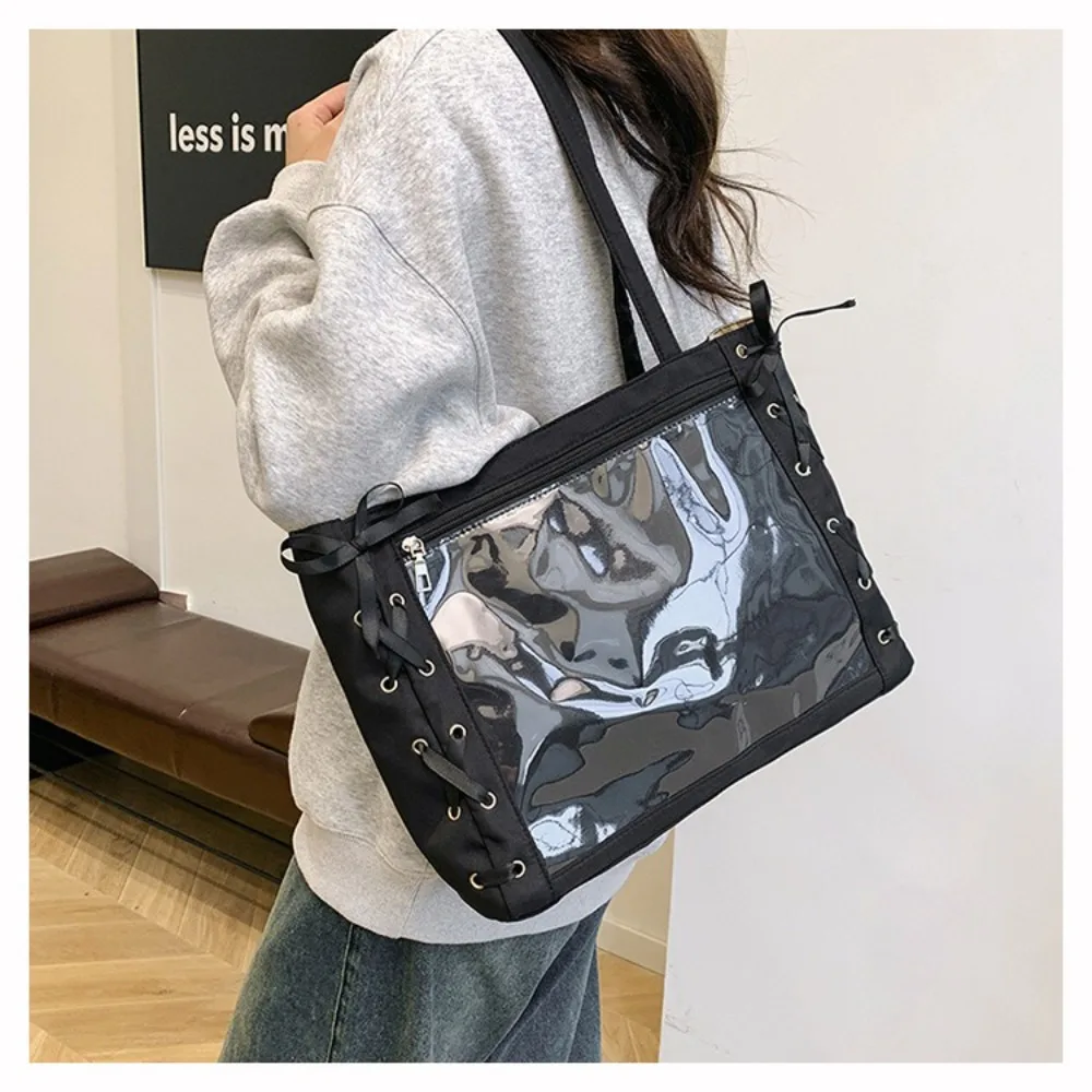 Bolso tote con cordón estilo ballet Y2K – gran capacidad - imagen 2